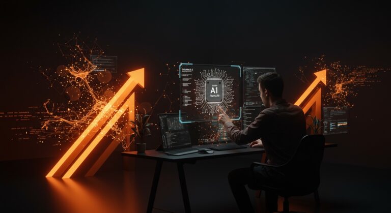 Interfaz holográfica del modelo de IA Gemini 3.1 Flash-Lite de Google destacando IA barata y escalable para startups y desarrolladores.