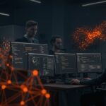 Equipo tecnológico colaborando con Gemini Code Assist en IDEs, mostrando automatización y productividad real con IA aplicada al desarrollo de software.
