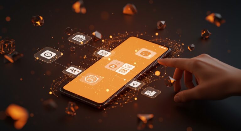 Interfaz de Galaxy S26 con IA agente Gemini gestionando pedidos y llamadas Uber en Android para automatización móvil.