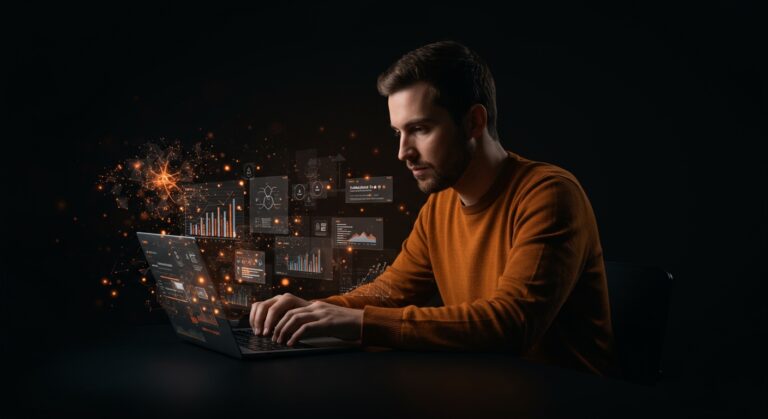 Founder tech utilizando Gemini en Google Workspace para potenciar productividad y automatización en equipos startup.