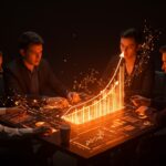 Emprendedores de PyMEs LATAM implementando gestión financiera estratégica con inteligencia artificial y fintech para mejorar el acceso a crédito.