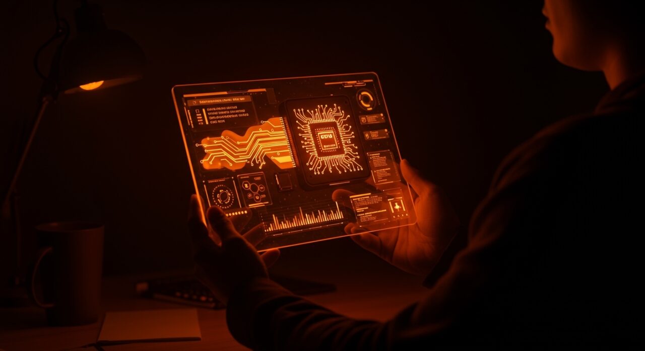 Terminal Ghostty con aceleración GPU mostrando una interfaz tecnológica nativa y personalizable en un entorno de trabajo para founders tech.