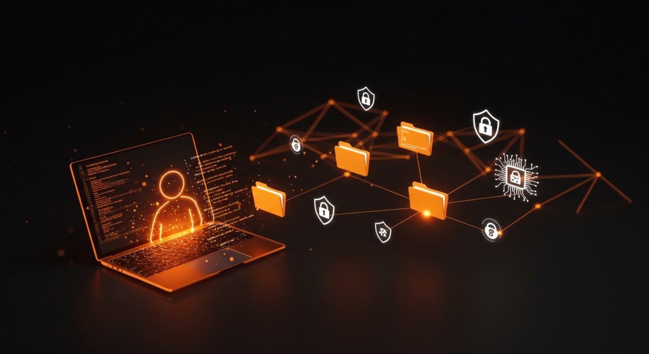 Ilustración conceptual sobre GitHub usando repositorios privados para entrenamiento de IA con enfoque en privacidad y protección del código.