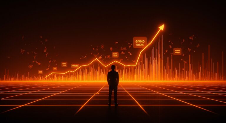 Filantropía de billonarios tech en el Giving Pledge mostrando la brecha entre riqueza tecnológica y donaciones.