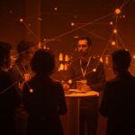 Fundadores de startups participando en la rueda de negocios Gofest 2026, destacando el networking y emprendimiento en Latinoamérica.