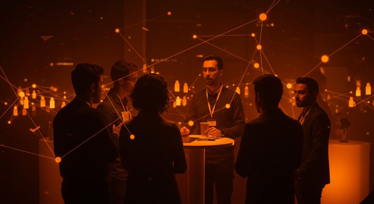 Fundadores de startups participando en la rueda de negocios Gofest 2026, destacando el networking y emprendimiento en Latinoamérica.