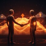 Ilustración conceptual de la mayor adquisición de Google al comprar Wiz por 32 mil millones de dólares, simbolizando la innovación en ciberseguridad cloud y el impulso al ecosistema startup.