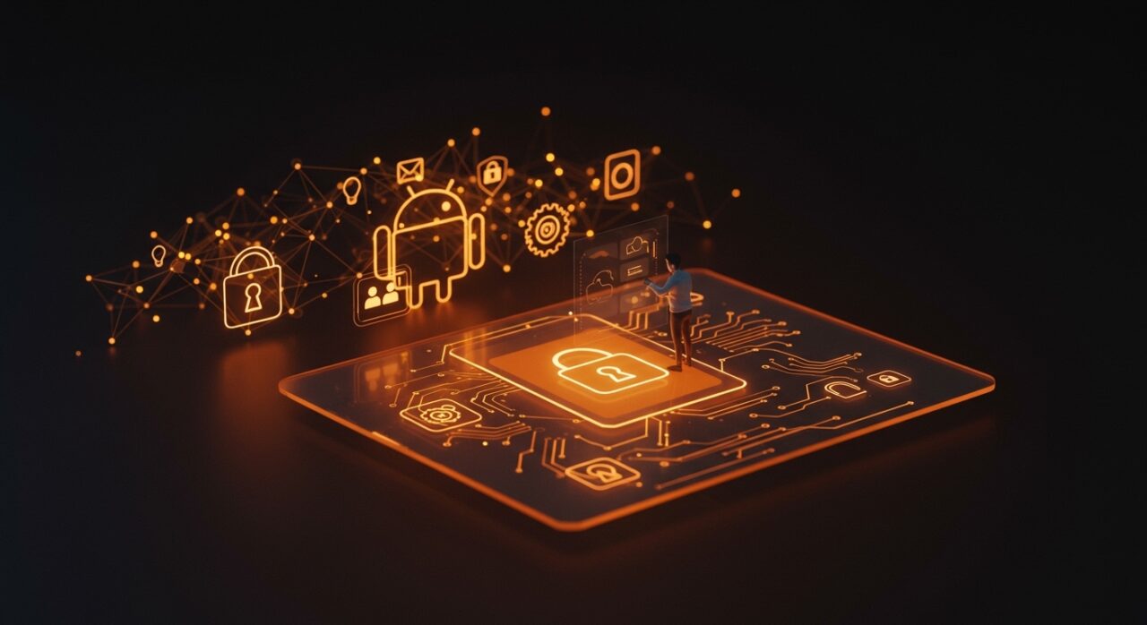 Resumen visual sobre la verificación de desarrolladores y nuevas políticas de sideloading en Android para mejorar la seguridad móvil.
