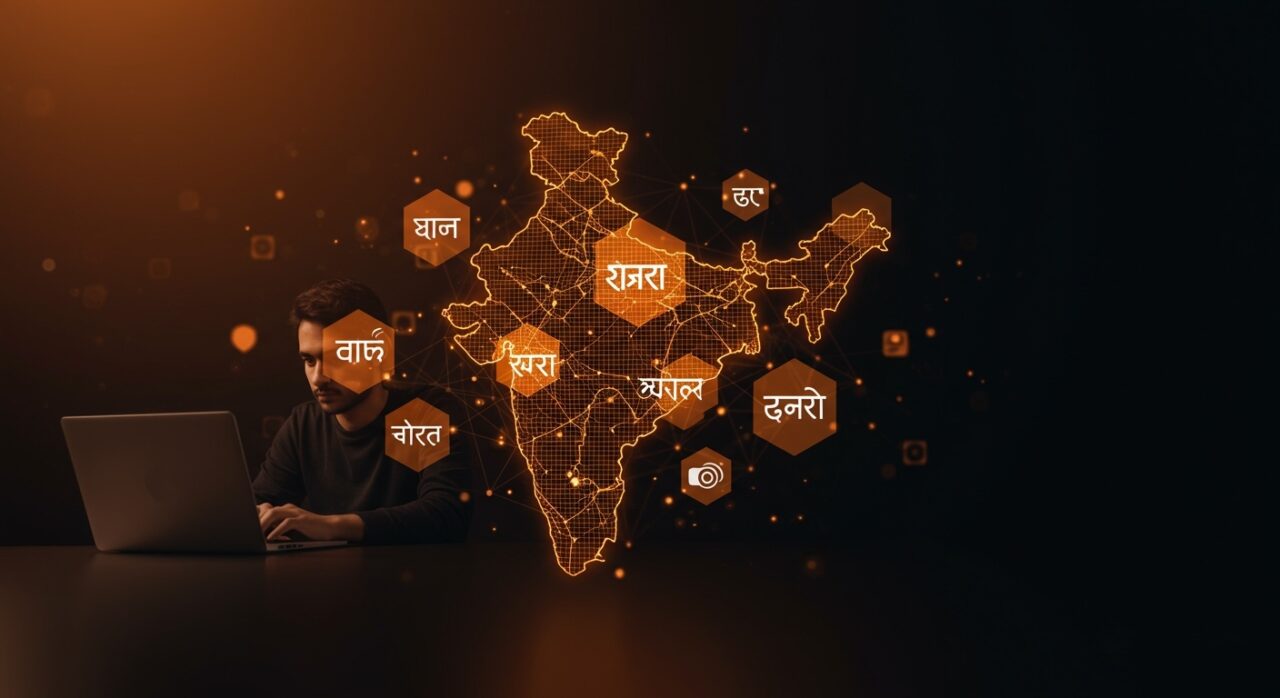 Google Gemini en Chrome con IA multilingüe para India, mostrando soporte de idiomas locales y expansión tecnológica en startups.