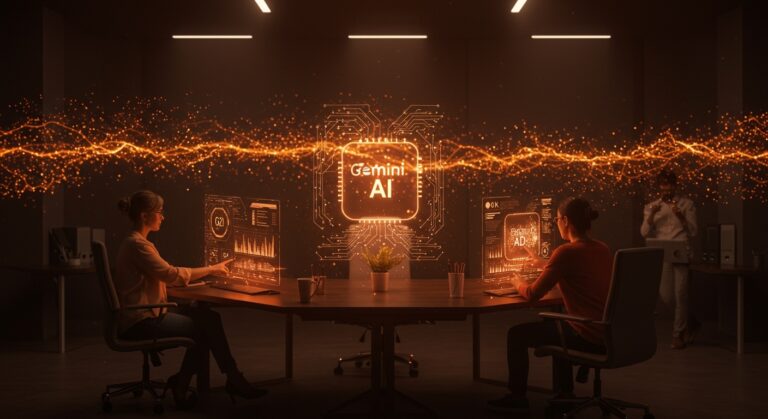 Usuarios en EE.UU. interactuando con Gemini AI Personal Intelligence de Google, mostrando nuevas oportunidades en IA aplicada y automatización para startups.