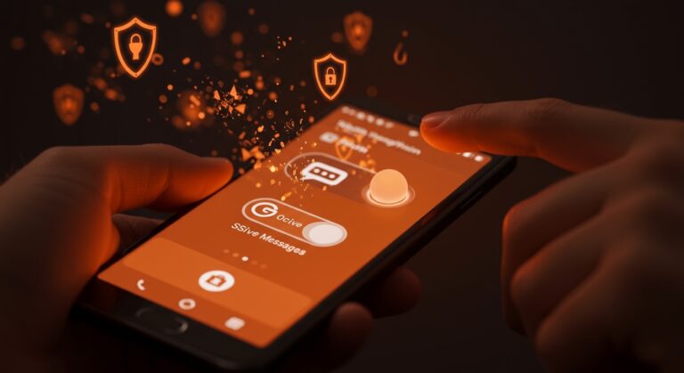 Protección contra SMS blasters y phishing en Android con Google Messages, destacando seguridad móvil y mensajería segura RCS.