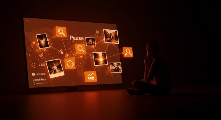 Interacción de usuario con Google Photos Ask Photos mostrando la pausa en el servicio y el feedback en IA aplicada a productos.