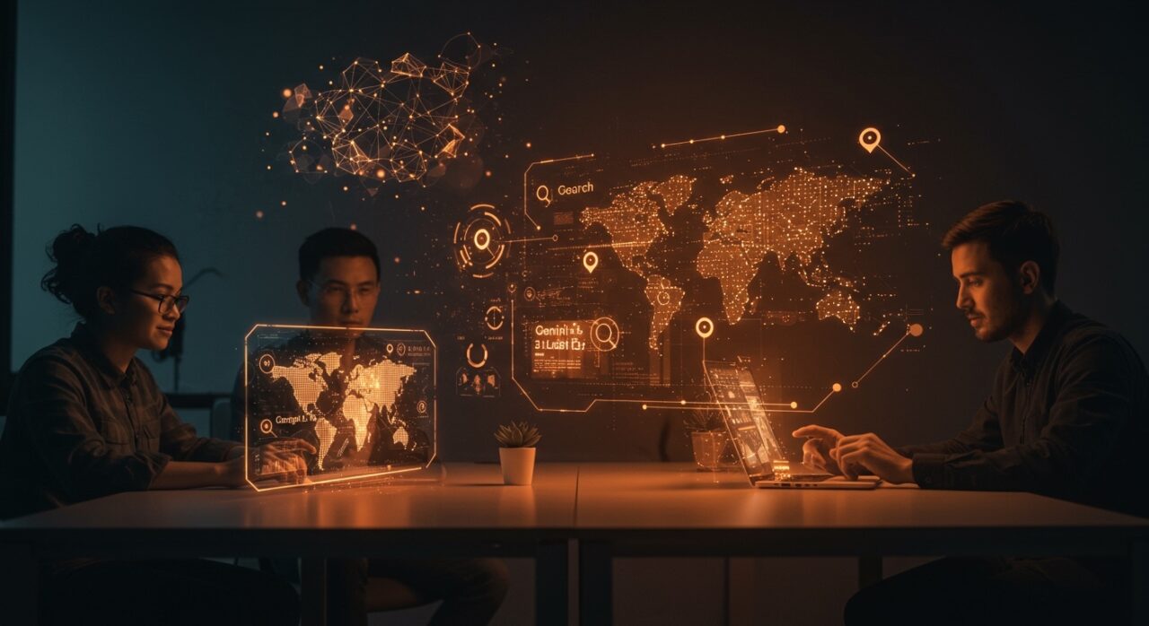 Startup tecnológica utilizando Google Search Live con IA Gemini 3.1 Flash Live y búsqueda multimodal en tiempo real, destacando innovación en inteligencia artificial conversacional.