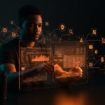 Founder utilizando GPT-5.4 integrado nativamente en Excel y Google Sheets, mostrando automatización e inteligencia artificial avanzada para startups.