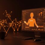 Interfaz futurista de IA GPT-5.4 de OpenAI con uso nativo de computadora y contexto de un millón de tokens para startups.