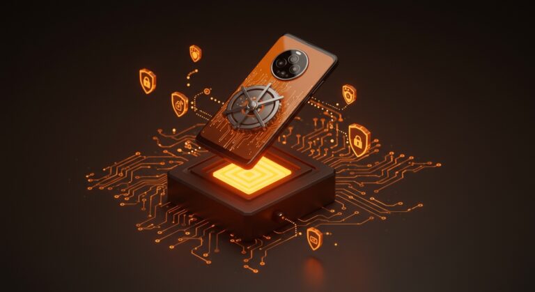 Smartphone con sistema operativo GrapheneOS destacando privacidad total y seguridad sin datos personales, con integración de hardware Motorola y Google Pixel.
