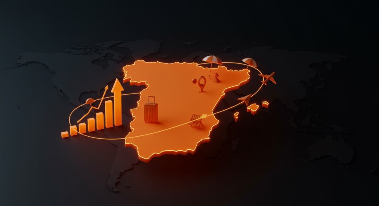 Incremento de turismo en España en verano 2026 debido al impacto de la guerra en Irán, ilustrando el efecto rebote en el mercado turístico español.