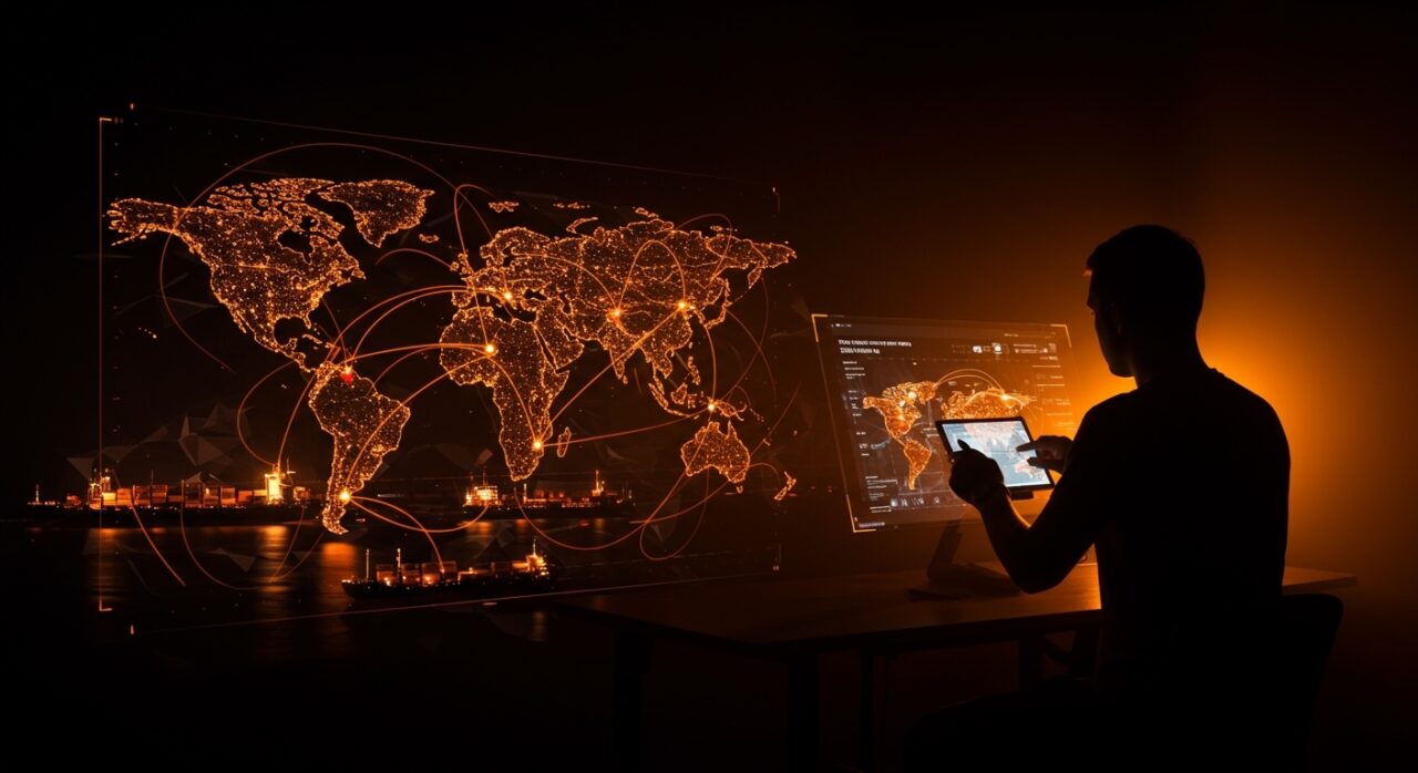 Impacto de la guerra en Irán sobre la logística global y startups tecnológicas, mostrando cadenas de suministro afectadas y estrategias de transporte.