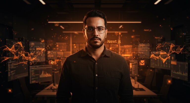 Guillermo Rauch fundador de Vercel en entorno tecnológico representando crecimiento en inteligencia artificial e infraestructura digital en Silicon Valley.