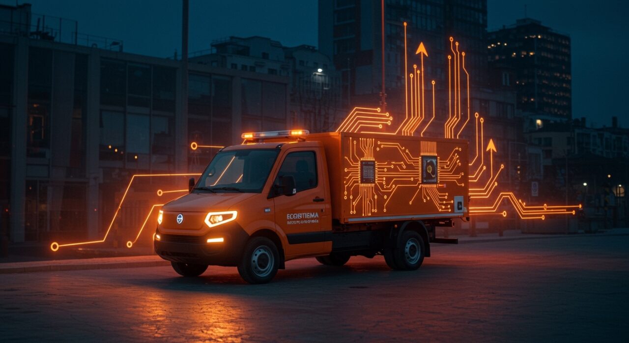 Camión eléctrico e híbrido compacto de Harbinger Motors para flotas, destacando innovación y sostenibilidad en movilidad eléctrica.