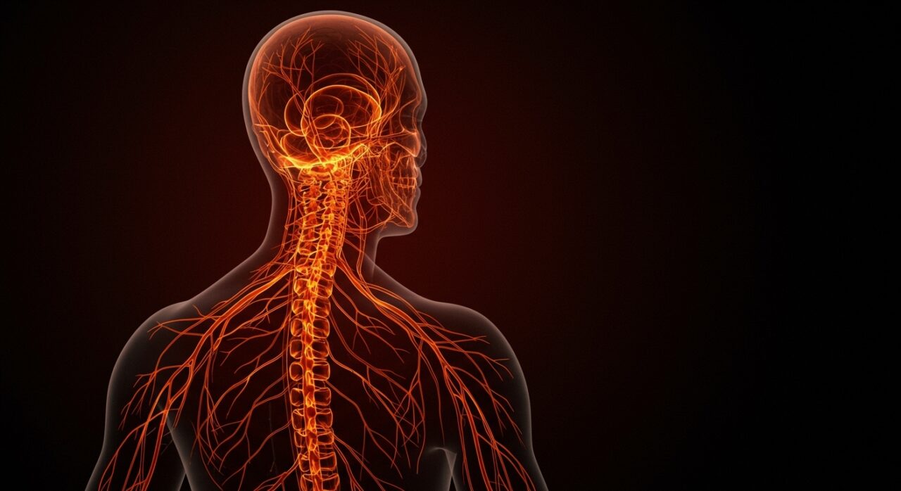 Representación destacada del sistema nervioso diseccionado de Harriet Cole, destacando la innovación en ciencia forense y anatomía del siglo XIX.