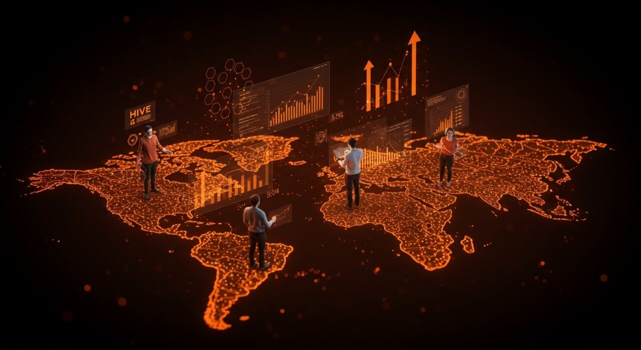 Equipo remoto de product managers y data engineers colaborando en startup Hive desde Canadá, destacado empleo remoto en marketing automation y convocatoria YC S14.