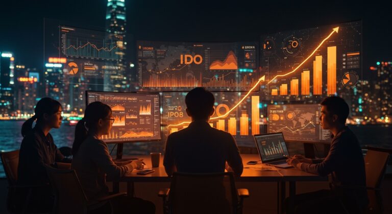 Startups chinas en Hong Kong impulsando IPOs y expansión tecnológica en un ambiente colaborativo y urbano destacando tendencias de mercado y fintech.