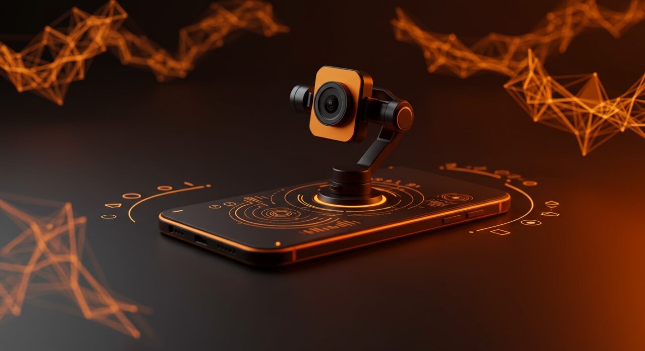 Robot Phone de Honor con cámara gimbal motorizada y IA presentado en MWC 2026, mostrando innovación en tecnología móvil.