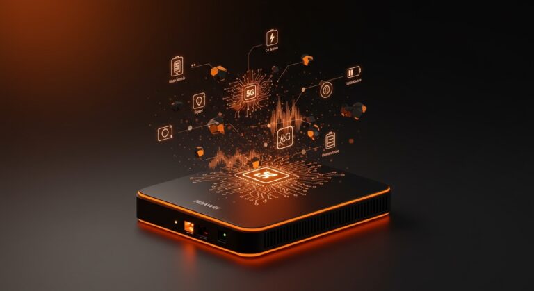 Router portátil Huawei WiFi X con batería de 12000mAh y conectividad 5G avanzado para startups tech.