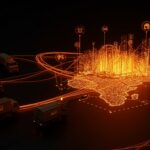 Visualización de IA aplicada para optimizar despliegue de fibra óptica sostenible con Google Cloud en telecomunicaciones.