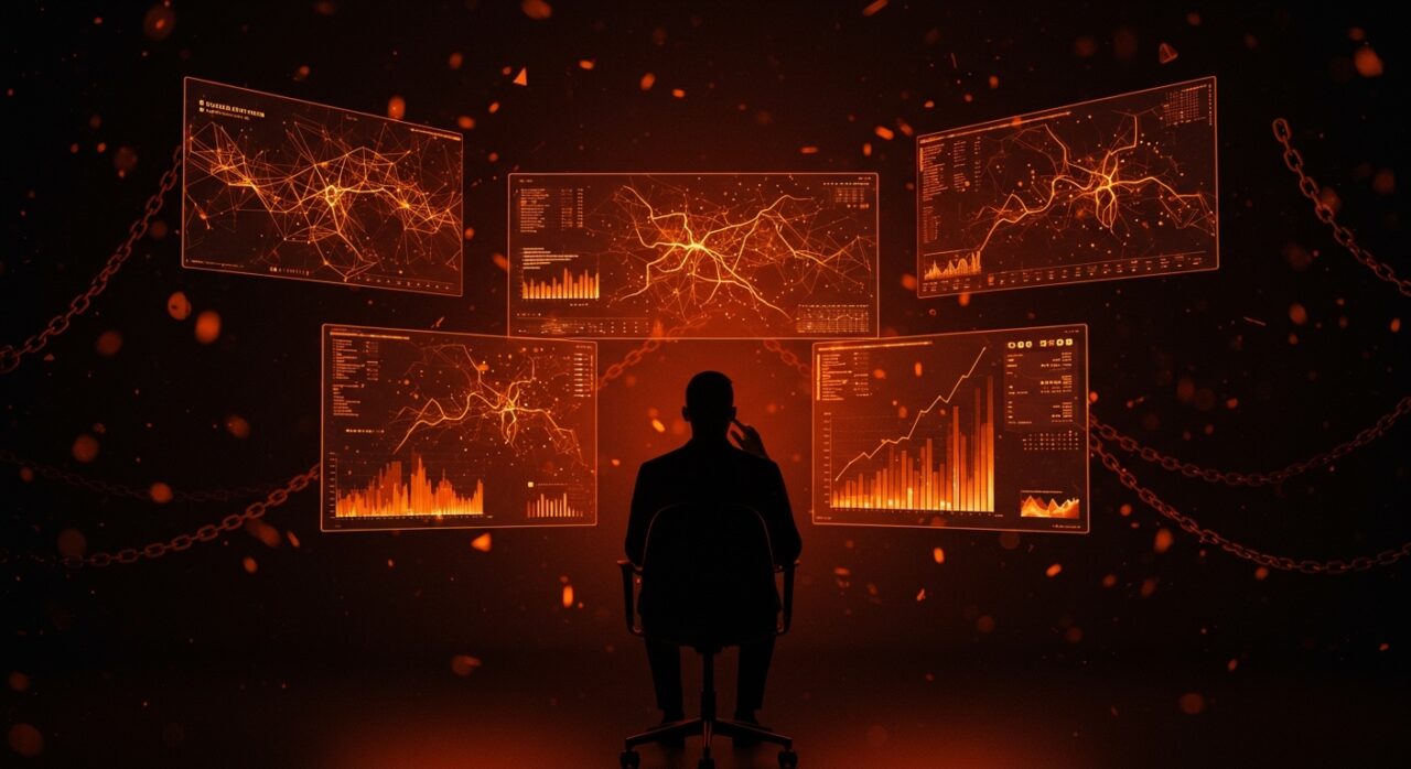 Emprendedor reflexionando sobre los riesgos de la inteligencia artificial y su impacto en la innovación y cultura digital de startups.