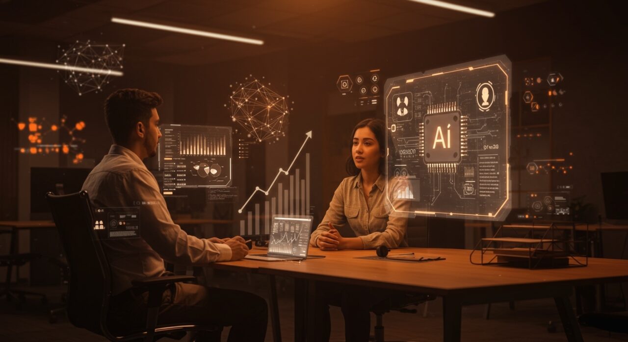 Entrevistas laborales con IA para la clase 2025, mostrando innovación tecnológica y startups emergentes en LatAm.