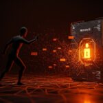 Agente autónomo de IA hackeando la plataforma McKinsey Lilli, mostrando vulnerabilidad de seguridad y exposición masiva de datos empresariales.