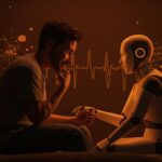 Interacción humana y companion AI en un modelo de inteligencia artificial humanizada centrada en el cuidado y la conexión emocional.