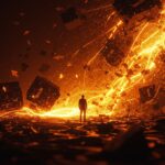 Alex Bores enfrentando millonaria inversión de empresas de inteligencia artificial contra su regulación en un entorno tecnológico oscuro y contrastado.