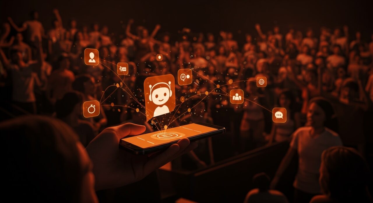 Asistente de inteligencia artificial de Vambe en WhatsApp interactuando con fans en tiempo real durante el Mexico City Open, mostrando innovación de startups latinoamericanas en eventos deportivos.