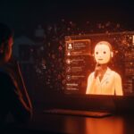 Chatbot de salud interactuando con información médica falsa en tono clínico, ilustrando riesgos de inteligencia artificial en medicina para healthtech.