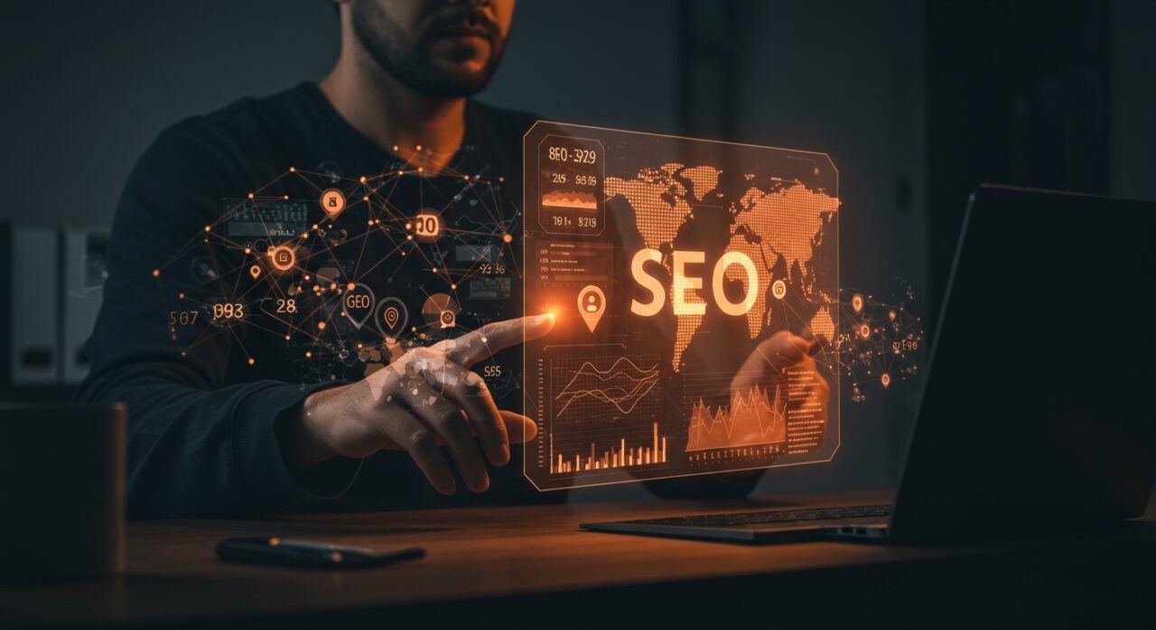 Herramientas SEO con IA mostrando seguimiento de citas y GEO para mejorar la visibilidad AI en startups tecnológicas.