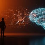 Comparativa visual entre ingenieros de software e inteligencia artificial mostrando automatización y productividad en el desarrollo tecnológico.