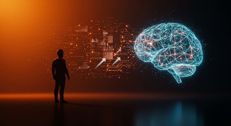 Comparativa visual entre ingenieros de software e inteligencia artificial mostrando automatización y productividad en el desarrollo tecnológico.