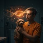 Emprendedor tecnológico usando inteligencia artificial y secuenciación genómica para crear vacuna ARNm personalizada contra cáncer en mascotas.