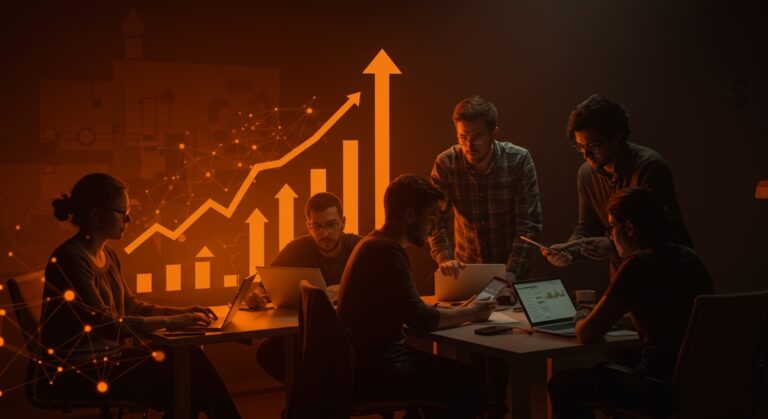 Impulsa Startup 2026 con mentorización y formación ágil para startups en España, representando crecimiento y financiación en un entorno colaborativo.