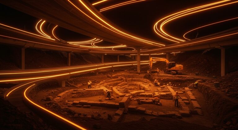 Hallazgo arqueológico celta bajo la autopista D35 en República Checa, mostrando el reto de integrar patrimonio con infraestructura moderna.