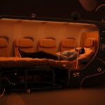 Innovación en movilidad con asientos cama en clase económica mejorando la experiencia del usuario en vuelos de startups de movilidad.