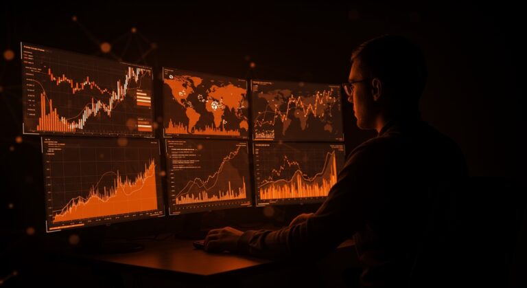 Análisis visual de insider trading en mercados de predicción sobre el conflicto con Irán en plataformas fintech Polymarket y Kalshi.