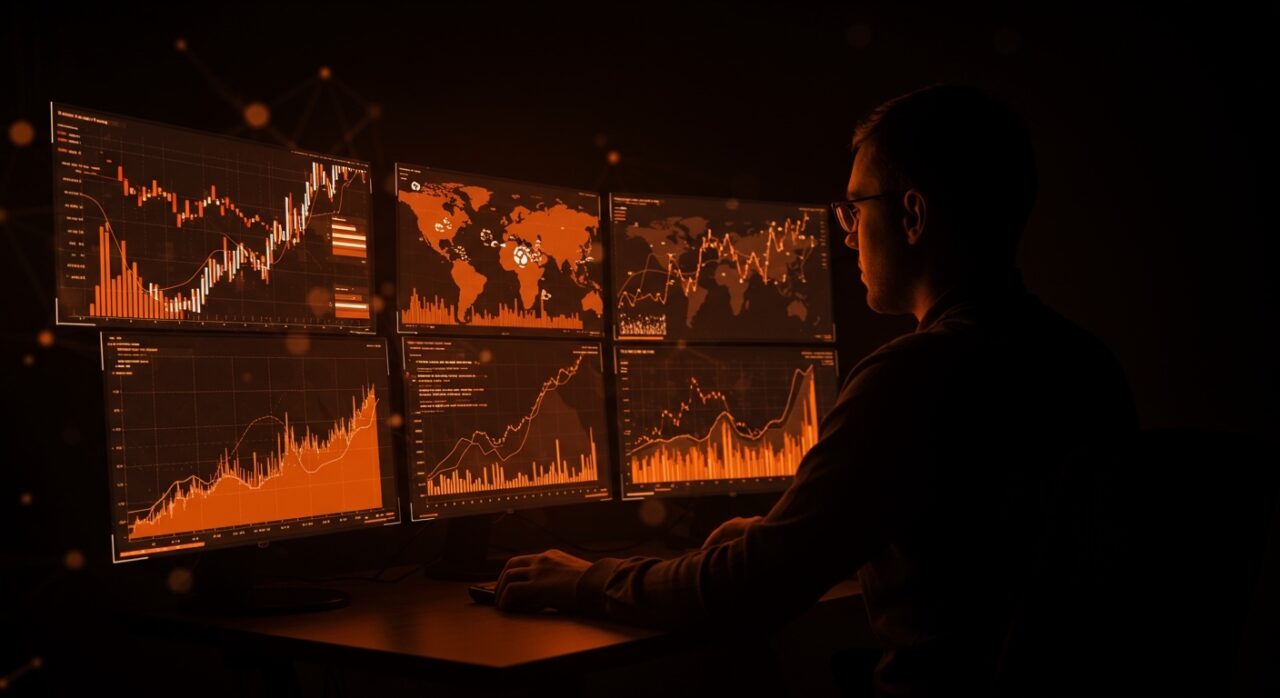 Análisis visual de insider trading en mercados de predicción sobre el conflicto con Irán en plataformas fintech Polymarket y Kalshi.