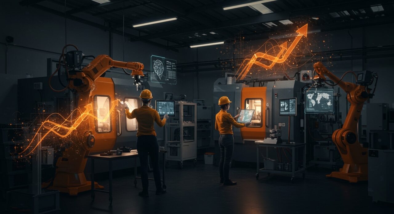 Automatización e inteligencia artificial en pymes industriales españolas impulsando su crecimiento y eficiencia para 2026.