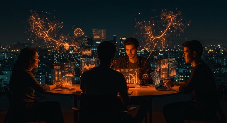 Startups líderes en inteligencia artificial colaborando en LATAM con tecnología avanzada y liderazgo joven en ecosistema tech.