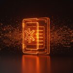 Imagen conceptual del Internet Archive protegido por una red neuronal de inteligencia artificial mostrando desafíos en preservación digital y el avance tecnológico en startups.