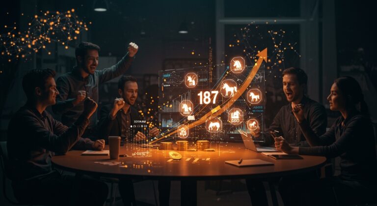 Inversores de capital riesgo celebrando el crecimiento de unicornios impulsados por IA y fondos VC en startups de LATAM 2025.